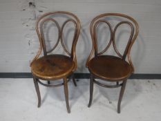 A pair of bentwood chairs