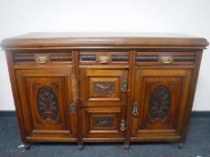 A Victorian mahogany sideboard base