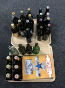 Two trays containing twenty-two bottles of beer including Newcastle Brown Ale,