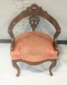 A Victorian mahogany armchair