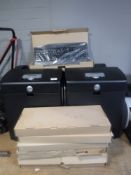 Two Dell printers together with seven boxed Lenovo keyboards