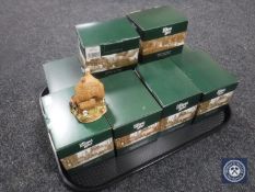 Ten boxed Lilliput Lane Collectors Club figures - Little Bee, Belle Aisle,