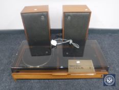 A 20th century Dynatron stereo system with Garrard 35SB turn table