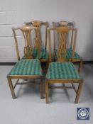 A set of four Edwardian dining chairs