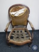 A Victorian mahogany armchair (re-upholstery project)