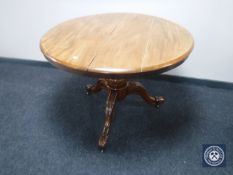 A Victorian mahogany circular breakfast table