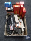 A box of Hornby and Triang rolling stock, Air Fix rolling stock,