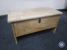 A 20th century stripped pine storage box