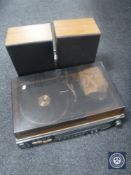 A Sanyo JXT 4406 KL vintage stereo system and speakers