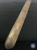 A finely decorated eighteenth century treen devotion token,