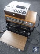 A small quantity of LP records, three pieces Realistic separates system,