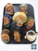 A tray of seven Bossons wall plaques