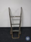 A vintage wooden sack barrow