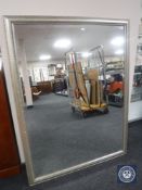 A silvered framed overmantel mirror CONDITION REPORT: 102cm by 133cm.