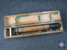 A WWII gun site in a fitted box