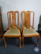 A set of four Queen Anne style dining chairs
