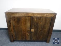 A contemporary double door cupboard