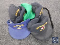 Six US naval caps