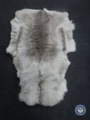 A deer skin rug