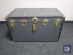 A metal bound trunk