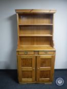 A pine kitchen dresser
