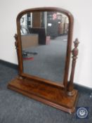 A Victorian mahogany toilet mirror