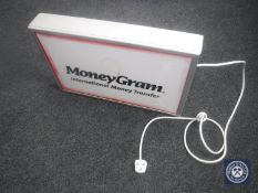 A 20th century MoneyGram illuminated sign