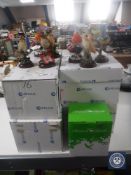 Nine boxed Atlas bird ornaments