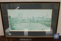 After Lawrence Stephen Lowry (1887-1976) : British Lancashire League Cricket Match,