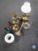 A tray of antique brass,