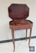 A 19th century mahogany work table