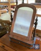 A 19th century mahogany dressing table mirror
