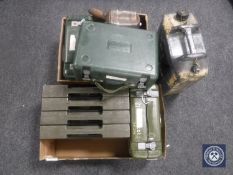 Two boxes of jerry cans,