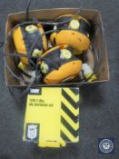 A boxed Defender 110V four way site distribution unit,