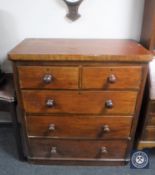 A Victorian mahogany chest of five drawers