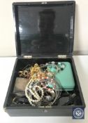 A box of costume jewellery,