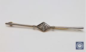 A Victorian diamond set bar brooch
