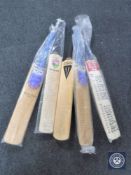 ** Lot withdrawn from auction ** Five cricket bats with various signatures