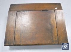 A Victorian oak writing slope