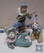 Three Nao clown figures