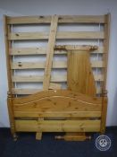 A pine 5' bed frame