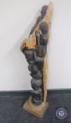 A carved tribal figure