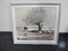 A continental school framed oil on canvas,