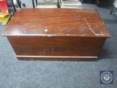 An antique pine blanket chest