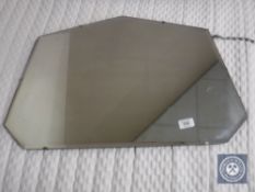 ** Lot withdrawn from sale ** An early 20th century frameless mirror