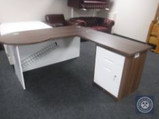 A contemporary corner desk