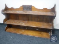 A Victorian mahogany three-tier shelf