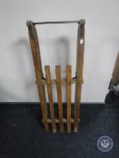 A wooden sledge