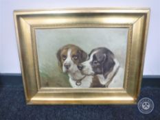 A gilt framed continental school framed oil on canvas,