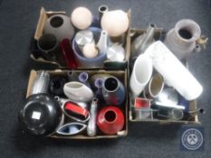 Three boxes of contemporary vase